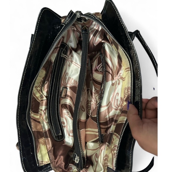 Guess Black and Grey Shoulder Bag with Monogram Design - Picture 5 of 8